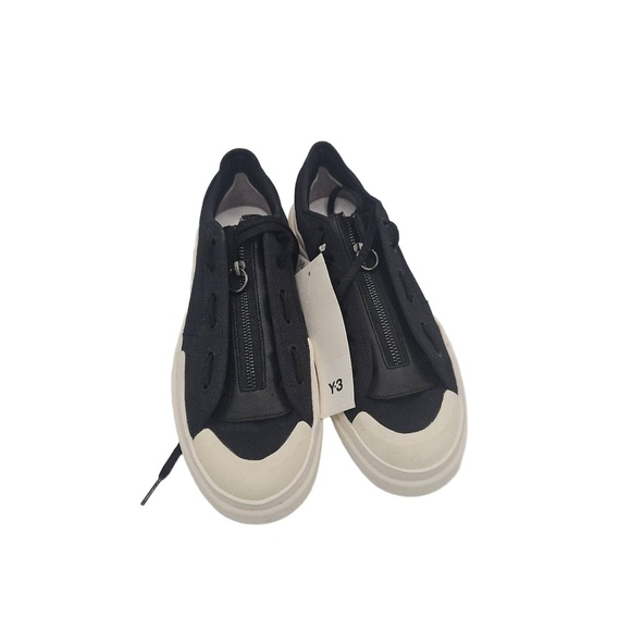 NWT Y-3 AJATU Court Low Top Sneakers Black Zip Rubber US 9 Sneakers - Picture 1 of 9
